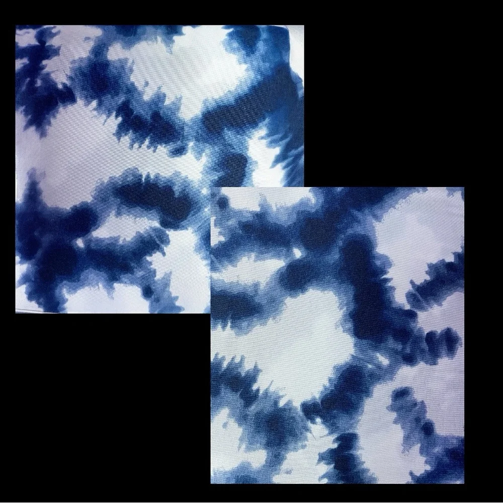3-pc Queen Duvet Set w/Shams Tie-Dye Blue White 90x90 Chrisley Chic Home NEW NWT